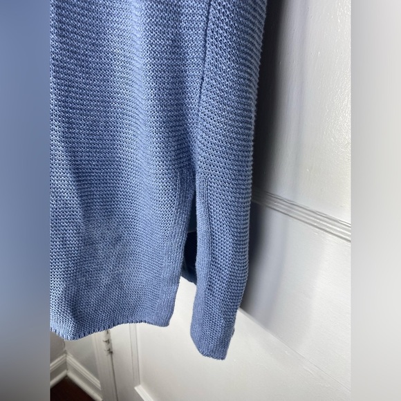 EILEEN FISHER Organic Linen & Cotton Blue Women's Tunic Top - Picture 5 of 8